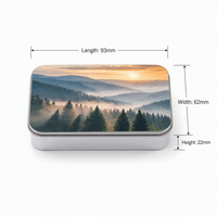 Boîte rectangulaire coulissante en métal pour bonbons, baume à lèvres, parfum solide, bijoux, fournitures d'artisanat, taille personnalisée, OEM, ODM, emballage en gros