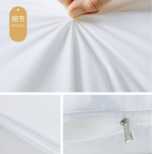 Oreiller de tête pour hôtel <span class=keywords><strong>5</strong></span> étoiles, matériau de rembourrage en microfibre anti-ronflement, emballage sous vide, marque privée - Product Image 5