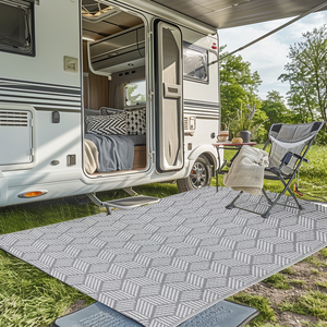 Vente en gros de <span class=keywords><strong>tapis</strong></span> d'extérieur durables jacquard en polypropylène robuste pour barbecue et animaux domestiques résistant aux taches et à la décoloration - Product Image 1
