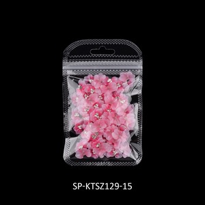 100 unids/bolsa manicura DIY decoraciones escultura hecha a mano <span class=keywords><strong>acrílico</strong></span> flor <span class=keywords><strong>uñas</strong></span> encantos con diamantes <span class=keywords><strong>de</strong></span> imitación - Product Image 2