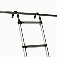 Échelle télescopique en aluminium de 5 m à haute résistance, longue durée de vie, avec crochets rotatifs amovibles pour toit et camping-car, fournie directement par l'usine