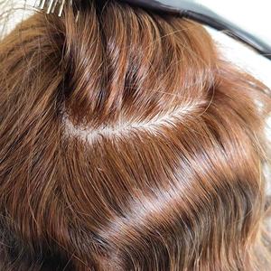 보이지 않는 매듭 큐티클 정렬 원시 브라질 버진 실크 탑베이스 전체 스위스 레이스 모든 천연 인모 가발 - Product Image 4