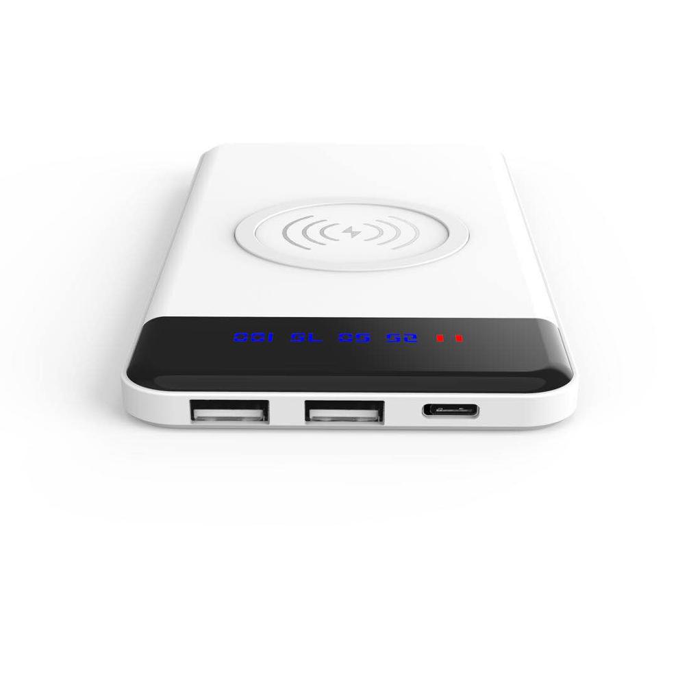 Ультратонкое Беспроводное зарядное устройство 10000 мАч, внешний аккумулятор для быстрой зарядки с завода в Шэньчжэне, оптовая продажа, с логотипом