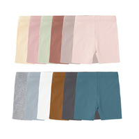 Shorts côtelés en coton biologique doux, couleur unie, pour bébés, pantalons de cyclisme respirants, leggings pour usage quotidien, pour enfants, tout-petits, quatre ans