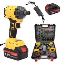 Kit combiné sans fil 21V, perceuse électrique et tournevis, compatible avec la batterie DeWalt 20V, avec 2 batteries pour les travaux sur site