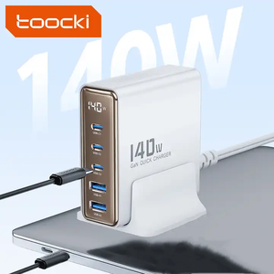 Toocki Chất lượng cao qc4.0 KR USB Adapter 140W <span class=keywords><strong>200W</strong></span> 3c2a tổng số 5 cổng sạc nhanh gan tường sạc - Product Image 1