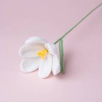 Fleur artificielle réaliste faite à la main, simulation de tissage, crochet, cadeau pour la Saint-Valentin, la fête des enseignants, tulipe, lotus, fleur pour la décoration des cheveux