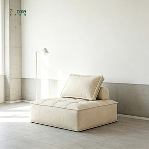Foshan Factory Modern Luxury Relax Lazy Floor Boneless <b>Foam</b> Lounge <b>Sofa</b> Compressed Single <b>Sofa</b> Chair for Living Room - Product Image 2