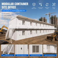 Bureau de chantier modulaire en conteneur, bâtiment préfabriqué en acier à deux étages pour dortoir et campement des ouvriers du chantier