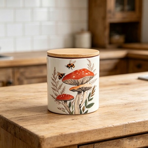 Tetera de Cerámica Blanca con Taza, Diseño de Hongo y Abeja, Primavera como Resplandor de la Vida, para Servir Café y Té, Venta al por Mayor, Regalo - Product Image 4