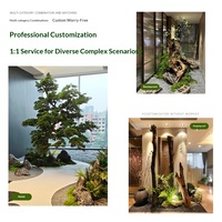 Grand arbre artificiel réaliste personnalisé en plastique pour la décoration intérieure du salon, plantes artificielles respectueuses de l'environnement