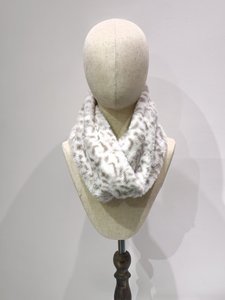 Cache-cou chaud à motif croisé, fausse <span class=keywords><strong>fourrure</strong></span> de lapin, épaisse, col faux chaud, imprimé léopard coréen, écharpe en peluche - Product Image 3