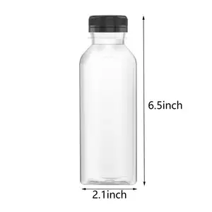 Garrafa plástica transparente personalizada para bebidas com tampa, 500ml, 375ml, 750ml, água mineral de nascer