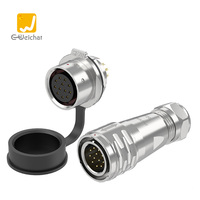 Connecteur de câble de signal E-Weichat SF20 industriel étanche IP67 à contact en cuivre, prise de panneau d'alimentation 2-12 broches