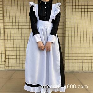 Black And <b>White</b> Maid Outfit Gothic Long Dress For Women Anime Costume S 4XL - Product Image 3
