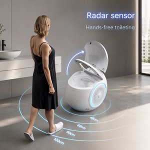 WC intelligent monobloc en céramique avec réservoir encastré, bidet intégré, chasse d'eau automatique avec capteur, télécommande et siège chauffant - Product Image 6