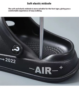 2025 hommes Style coréen vêtements d'extérieur décontractés chaussures antidérapant à semelles épaisses plate-forme plage Slip-Ons doux-orteil infirmière pantoufles pour l'été - Product Image 6