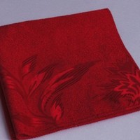 Serviette de table, mouchoir, chiffon à plier en forme de fleur, serviette de restaurant de style occidental, chiffon rouge de style européen pour essuyer les tasses d'hôtel