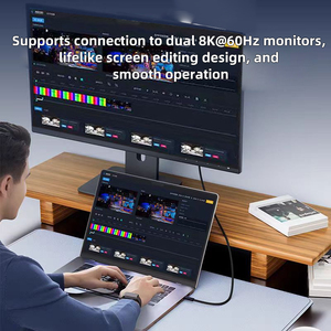 Dual Type-C Sét 5 dữ liệu video cáp 80g/120Gbps tốc độ cao Nylon Áo khoác sạc nhanh cho đĩa cứng pd240w 5A chức năng - Product Image 4