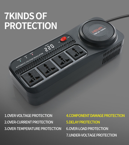 Relais de puissance AC 500VA 220V 110V, régulateurs de tension automatiques, stabilisateurs AVR avec 4 prises de sortie - Product Image 3