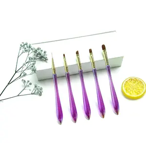 Wholesale Customize Private Label Nail Art Brushes Set Design Pen Painting Tools Acrylic Nail Brush Builder Gel Brush