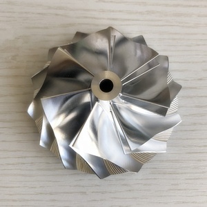 T04E 62.45/82.36มม.7 + 7ใบมีดประสิทธิภาพสูงเทอร์โบชาร์จเจอร์มิลลิ่ง/อลูมิเนียม2618/Billet คอมเพรสเซอร์ล้อสำหรับ <span class=keywords><strong>GTX3582</strong></span> <span class=keywords><strong>Turbo</strong></span> - Product Image 1