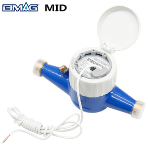 Bmag iso4064 IP68 R160 DN15 DN20 190mm Chiều dài đồng thau Đầu ra xung nước mét đa máy bay phản lực khô quay số Đồng hồ nước - Product Image 1