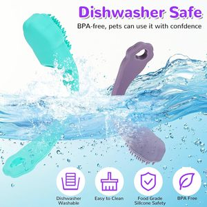 OEM ODM Dental Care Silicone Bristles Puppy <b>Pet</b> Dog 360 Degree Tooth <b>Brushing</b> Finger Toothbrush Kit for Teeth Cleaning - Product Image 3