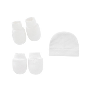 3 buah sarung tangan bayi Anti goresan, topi sarung tangan katun, <span class=keywords><strong>Set</strong></span> penutup kaki Logo baru, topi kaus kaki - Product Image 6