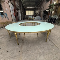 Table de mariage en acier inoxydable en forme de S, idéale pour événements, vente chaude à Foshan