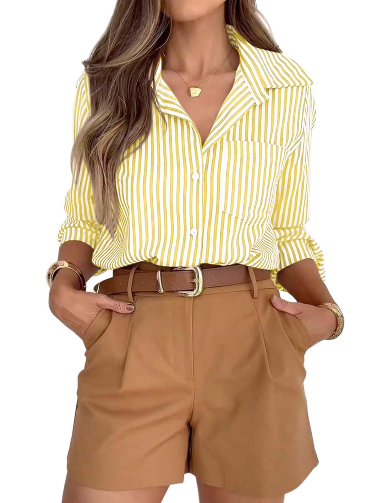 Fashion Fall Clothing Women Long Sleeve Stripped Shirt Elegant Tops Ladies  Sexy Blouses Shirts| Alibaba.com