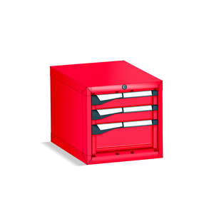 Armoire à tiroirs Fami Master Key Comfort C0-Eh=18X27, 3 tiroirs, 408x573x400 mm, rouge rubis RAL3003, rangement d'outils - Product Image 3