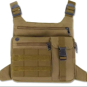 Échantillon gratuit Sac de poitrine tactique imperméable pour homme Sac de poitrine de camouflage pour la course à pied Style messager - Product Image 1