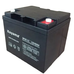 Long Life Deep Cycle Battery 12V 45Ah Rechargeable Lead Acid for Power Tools Alarm System Emergency Lighting