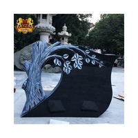 Pierre tombale moderne pierre tombale marbre pierre tombale Unique cimetière granit arbre noir pierre tombale et prix