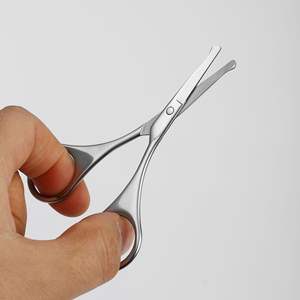 Cute Mini Straight Blade <span class=keywords><strong>Scissors</strong></span> Private Nose Hair <span class=keywords><strong>Scissors</strong></span> Aço inoxidável tamanho pequeno para cuidados pessoais - Product Image 3