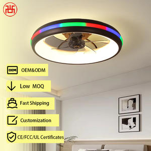 Ventilador de Techo Metálico de 5 Aspas para Comedor, Diseño Moderno con LED Ajustable de 3000K/4000K/6500K, Motor de CC de 6 Velocidades y Control por Aplicación - Product Image 1