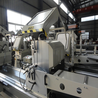 Sierra de Corte de Precisión de Doble Cabezal para Perfil de Aluminio, 45 y 90 Grados, con Medición Digital