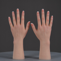 Eta réaliste Silicone prothèse mains manucures pratique modèle de main manucure formation main d'entraînement pour ongles en acrylique