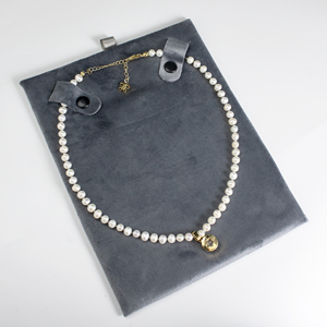 Bolsa de terciopelo de microfibra personalizada de alta calidad para joyería con almohadilla/soporte interior, bolsa para pendientes, soporte para exhibición de collares - Product Image 5