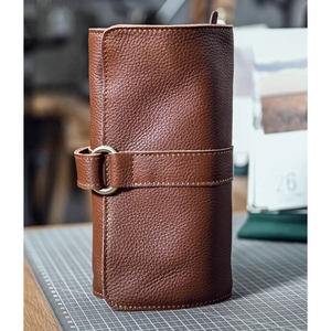 กระเป๋าคลัทช์หนังวัวแท้ Zenos Top-Grain ปิดด้วยซิป น้ำหนักเบา กันกระแทก สไตล์วินเทจอเนกประสงค์ ใส่ปากกาได้ - Product Image 2