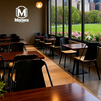 Chaises de salle à manger modernes et durables en métal et en bois pour café, restaurant, salon, utilisation en extérieur - Chaises de salle à manger commerciales en gros