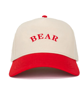 Custom Embroidery logo 5 Panel Curved Brim High crown Baseball Caps Two-tone A Frame Printed Snapback Caps Trucker <b>Hat</b> For Men - Product Image 4