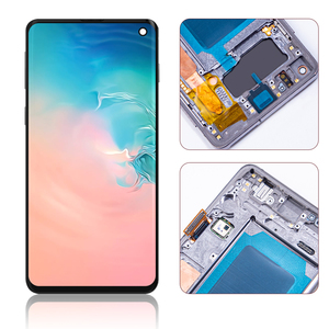 Originale OLED con cornice per telefono cellulare LCD Display Touch Screen per <span class=keywords><strong>Samsung</strong></span> <span class=keywords><strong>Galaxy</strong></span> <span class=keywords><strong>S10</strong></span> telefono cellulare LCD per <span class=keywords><strong>Samsung</strong></span> - Product Image 1