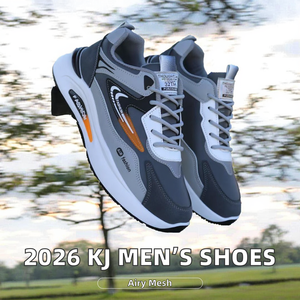 Nouvelles Chaussures de Sport Décontractées KJ pour Hommes 2026 – Printemps/Automne, à Lacets, Couleur Unie, Bout Rond, en Maille Respirante, Tendance - Product Image 2