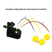 Machine de lancer automatique de baseball KSE KSE-145 en plastique noir pour entraînement en extérieur, adaptée aux balles souples et dures