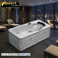 Bain à remous autoportant moderne en acrylique, écologique, pour hôtel, une personne, avec massage par l'eau et l'air, hydrothérapie, et commande numérique