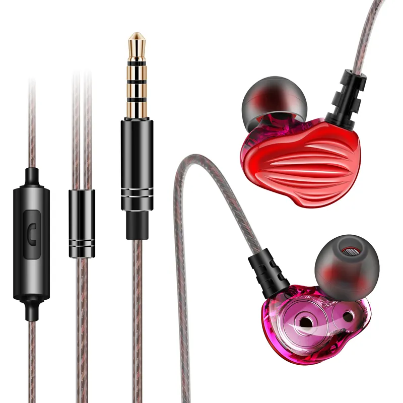 Hot selling QKZ CK4 red black white colors sports earphones around heavy bass monitor earbuds earphones in stock 2024