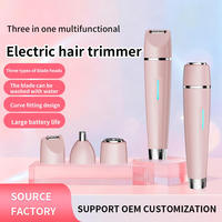 Rasoir électrique sans fil ABS indolore pour le corps, les bras, les jambes et les aisselles, tondeuse pour poils pubiens pour femmes - Rechargeable, rasoir portable 3-en-1