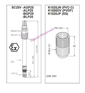 Elettrodo universale per pH Yokogawa PLC SC25V-AGP25-120 con Ethernet 220V ROM per il monitoraggio regolare della qualità dell'acqua (Origine USA) Giappone - Product Image 2